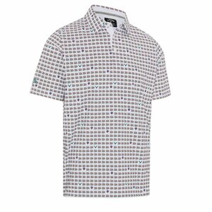 Callaway One Pimento Two Pimento Men's Golf Polo White