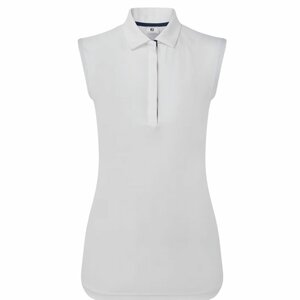 Footjoy ärmelloses Damen-Polohemd Lisle Weiss