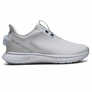 Chaussures de golf Footjoy Pulse BOA pour femmes, blanches et bleues
