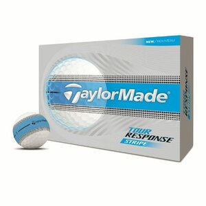 Balles de golf Taylormade Tour Response Stripe TM26 Blanc Bleu