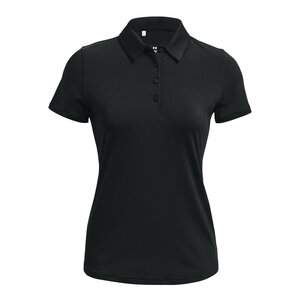 Polo de golf pour femme Under Armour Zinger à manches courtes Midnight Noir